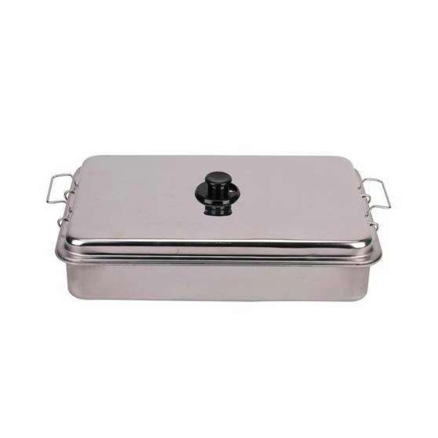 Fishing Tools * | Pryml Deluxe Stainless Steel Two Burner Fish Smoker