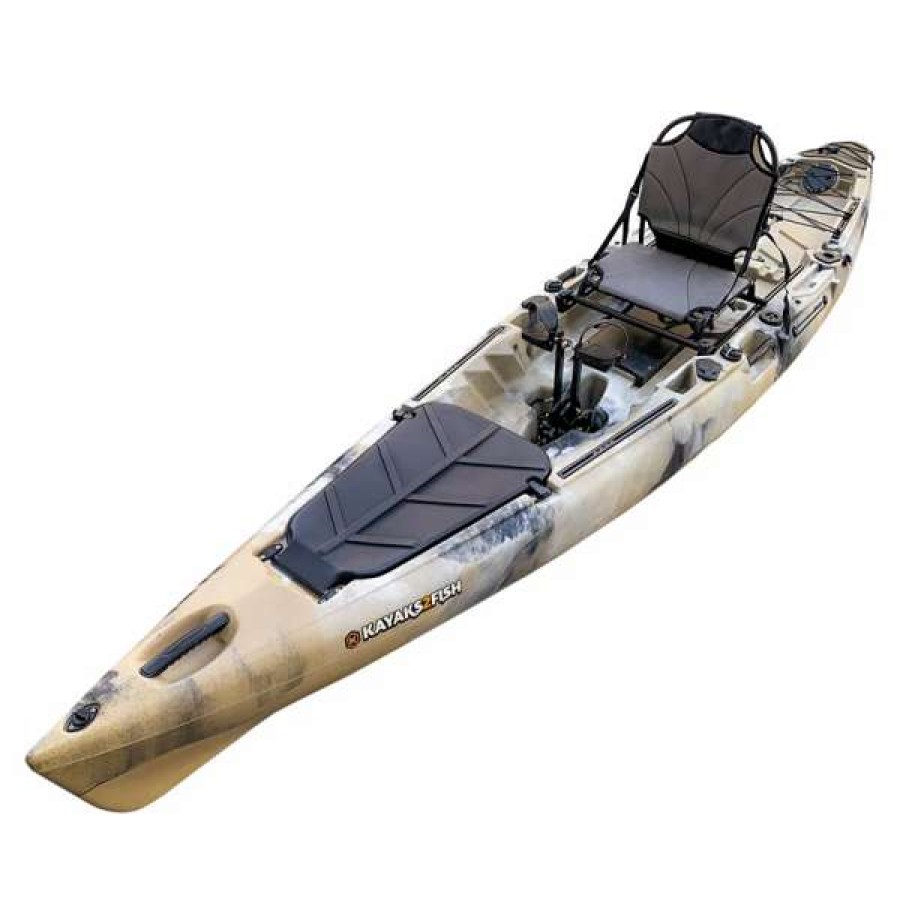 Pedal Kayaks * | Kayaks2Fish 4.15M Pedal King 14 Foot Pedal Kayak Desert [Sydney]