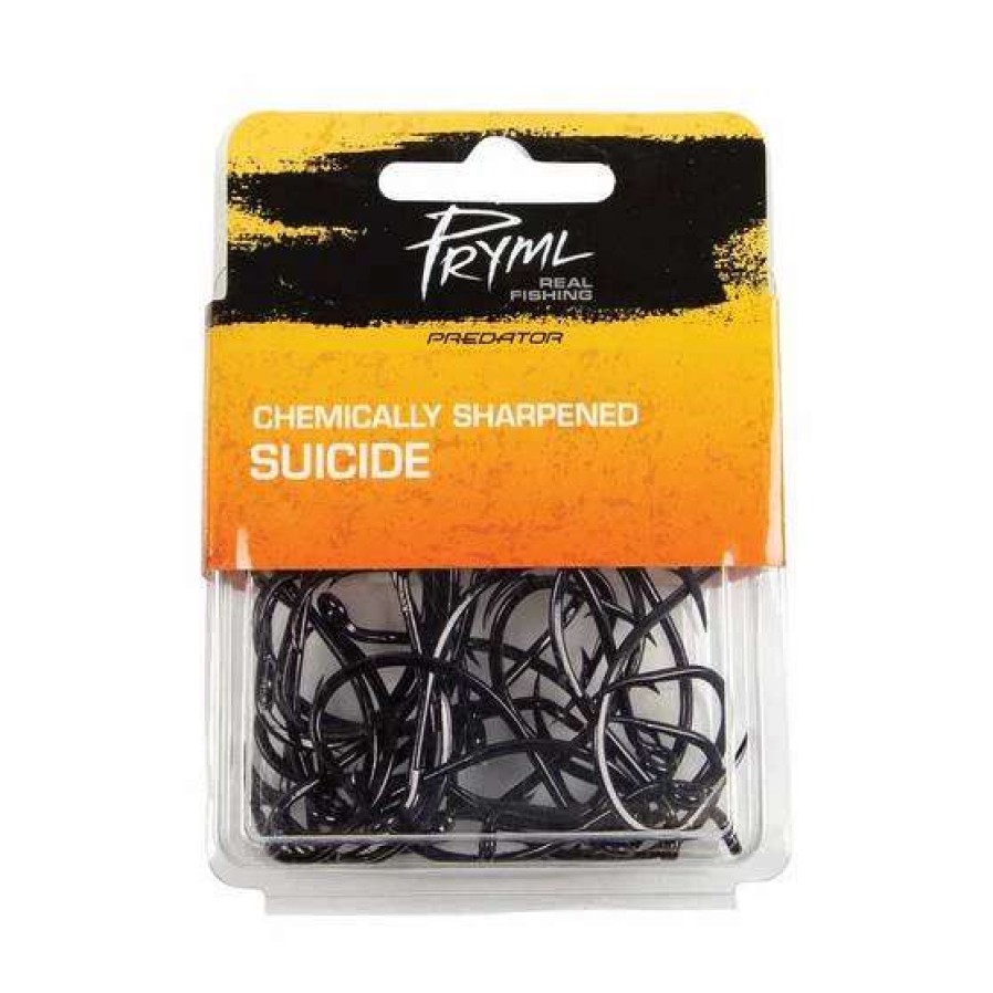 Fishing Tackle * | Pryml Predator Black Suicide Bulk Pack Hooks