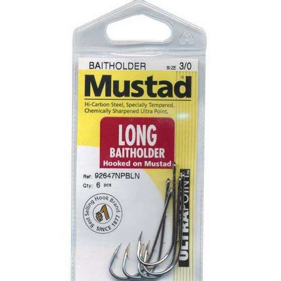 Fishing Tackle * | Mustad Long Baitholder Hooks