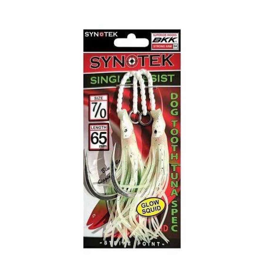 Fishing Tackle * | Synotek Single Assist Hooks 7/0 6.5Cm Full Glow