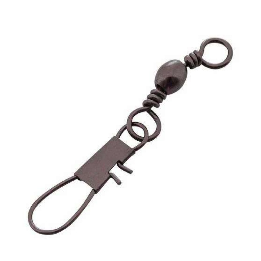 Fishing Tackle * | Pryml Black Barrel Snap Swivel 40 Pack