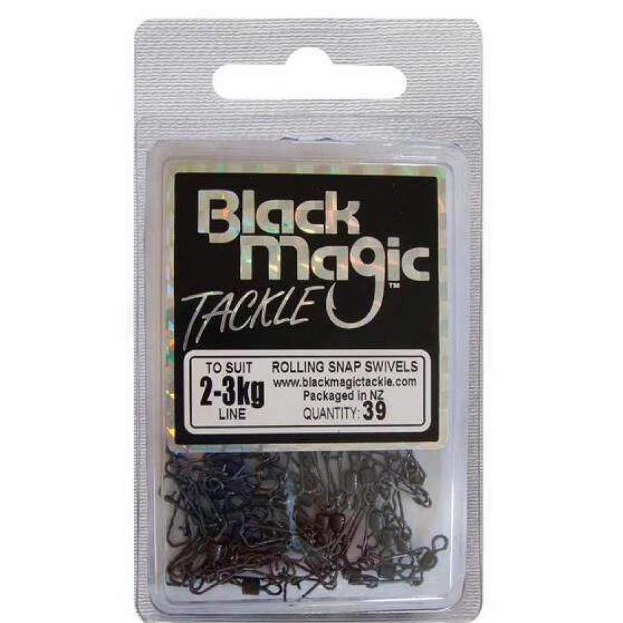 Fishing Tackle * | Black Magic Rolling Snap Swivel 39 Pack