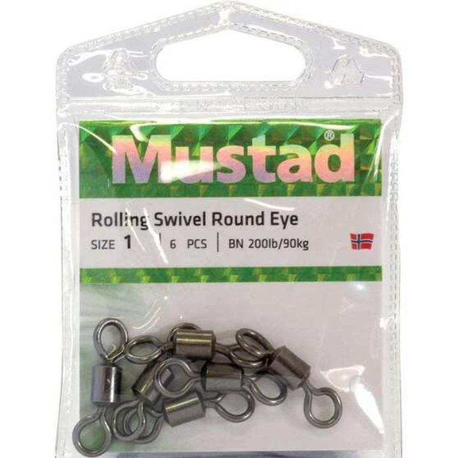 Fishing Tackle * | Mustad Rolling Black Swivel