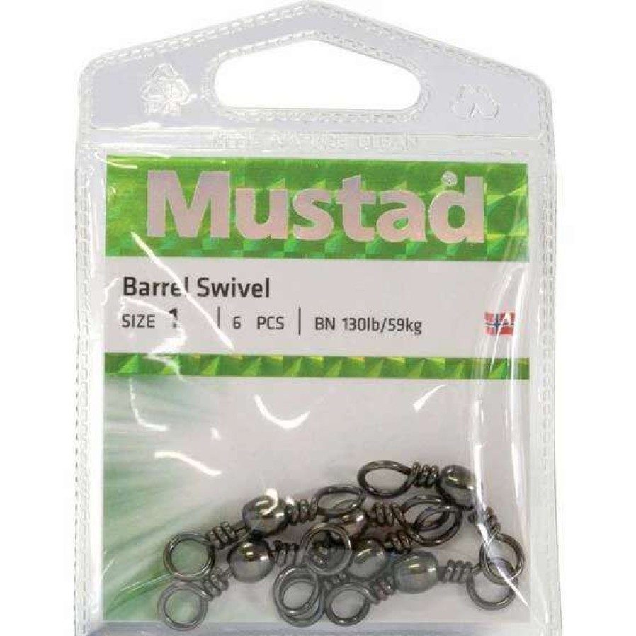 Fishing Tackle * | Mustad Barrel Black Swivel