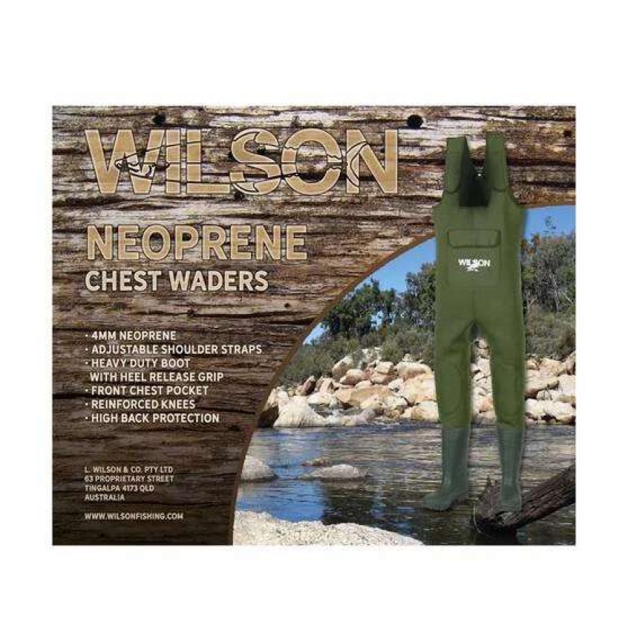 Fishing Tools * | Wilson Neoprene Chest Waders 4Mm