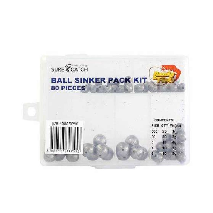 Fishing Tackle * | Surecatch Pp Sinker Ball Pack 80Pc