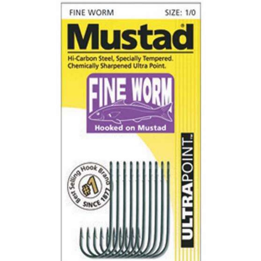 Fishing Tackle * | Mustad Fine Worm Hooks