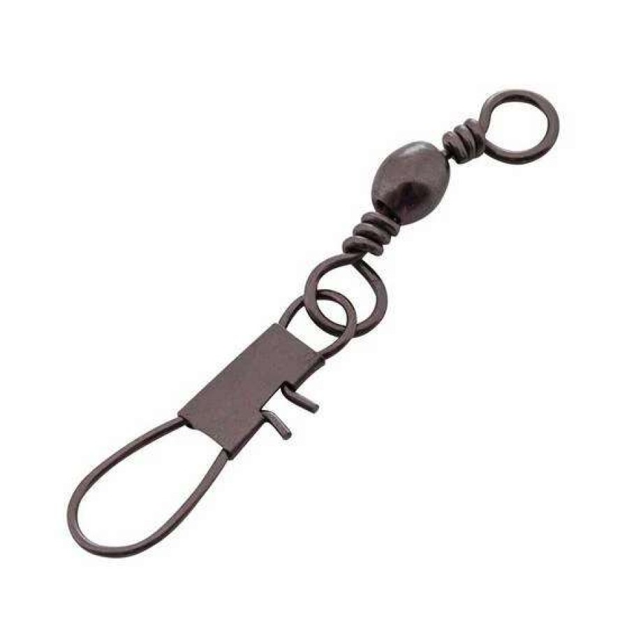 Fishing Tackle * | Pryml Black Barrel Snap Swivel 10 Pack