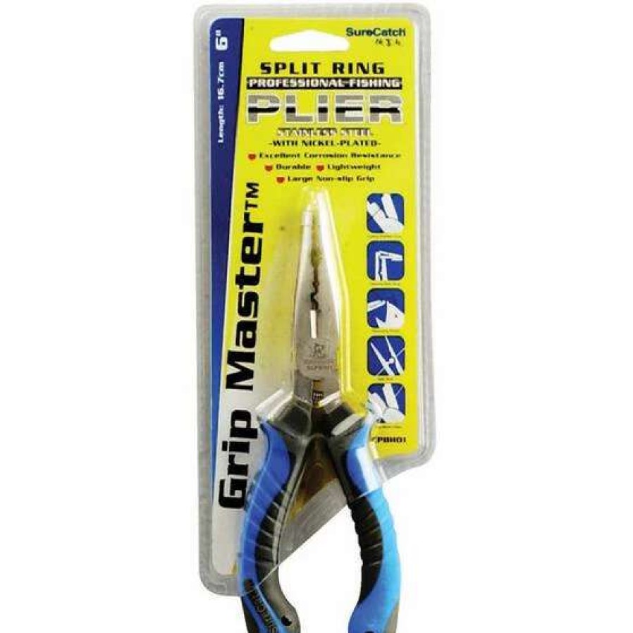 Fishing Tools * | Surecatch Gripmaster Split Ring Pliers 6In