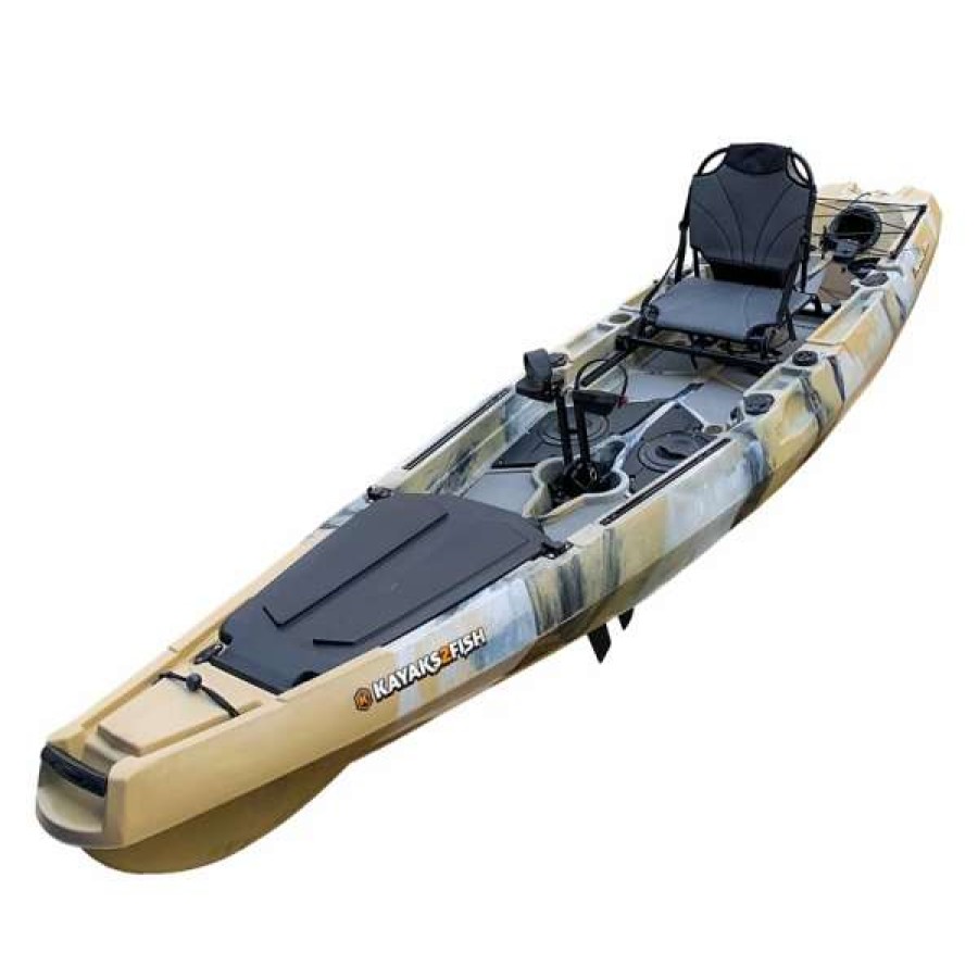 Pedal Kayaks * | Kayaks2Fish 3.6M Pedal King 12 Foot Pedal Kayak Desert [Sydney]