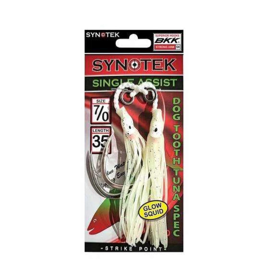 Fishing Tackle * | Synotek Single Assist Hooks 7/0 3.5Cm Full Glow